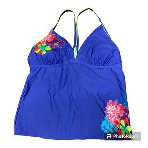 NWOT Athleta racer back tankini Large bathing suit